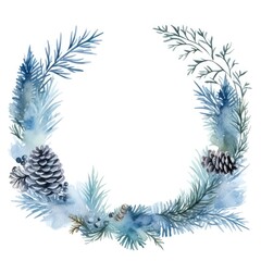 blue christmas wreath