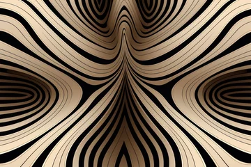 Foto op Canvas Symmetric beige and black circle background pattern  © GalleryGlider