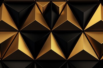 Symmetric gold and black line background pattern 