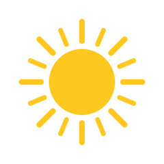 Sun Flat Style Icon Vector Design