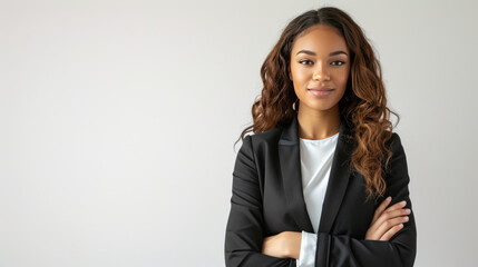 Fototapeta premium business woman on white background