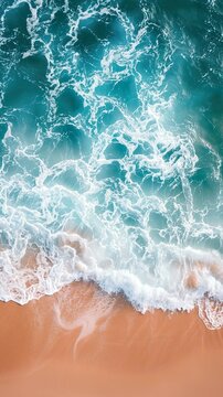 Fondo de tem&aacute;tica de verano y playa con degradado. Aplicable para m&oacute;vil. Generado por IA.
