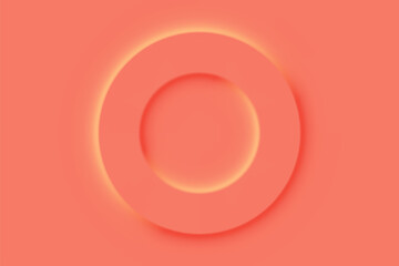 Abstract vector background made of peach colored circles. Modern fashionable background.