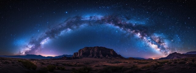 Night sky filled with stars and the Milky Way