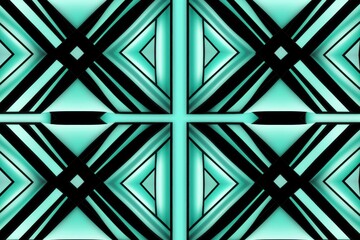 Symmetric mint square background pattern 