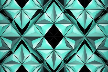 Symmetric mint square background pattern 