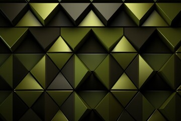 Fototapeta na wymiar Symmetric olive and black triangle background pattern 