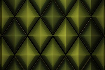 Symmetric olive and black triangle background pattern 