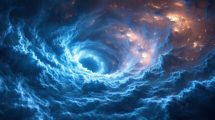 Fototapeta premium 3d digital art esthetic technology design abstract, abstract fractal light background plate sky blue space holographic concept illustration, astract fractal light background plate sky 