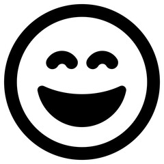 smile icon, vector illustration, simple design, best used for web, banner or presentation