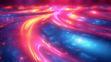 Obraz premium 3d digital art esthetic technology design abstract, abstract fractal light background plate sky blue space holographic concept illustration, astract fractal light background plate sky 