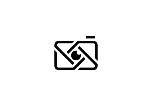 camera photography logo design icon template