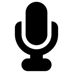 microphone icon, vector illustration, simple design, best used for web, banner or presentation
