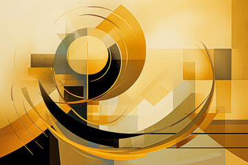 Golden Abstract for backgrounds, simulated art