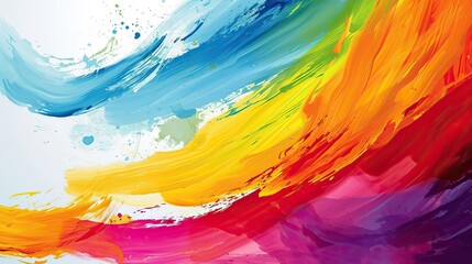 Abstract watercolor painted background. Colorful brushstrokes of paint