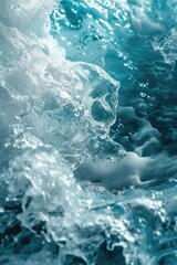 Close up shot of a person's feet submerged in water. Perfect for illustrating relaxation, summer activities, and beach vacations