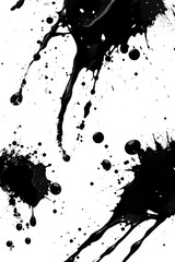 A black and white photo capturing the beauty of ink splatters. Versatile image suitable for various creative projects
