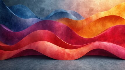 an abstract watercolor background in color, in the style of fluid and dynamic lines, complementary color sceme, 