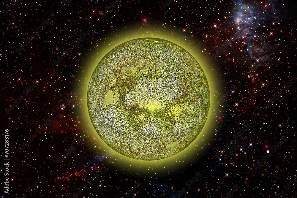 Canvas Prints moon and galaxies. the elements of this image furnished by nasa.