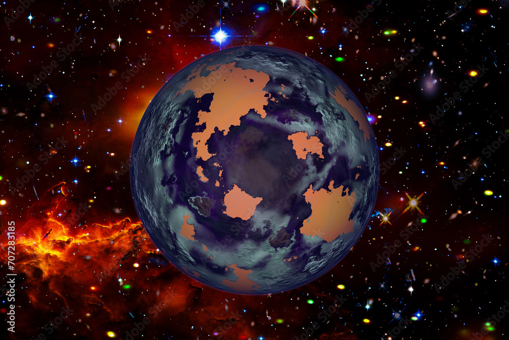 Canvas Prints fascinating exoplanet in the deep space. the elements of this image furnished by nasa.