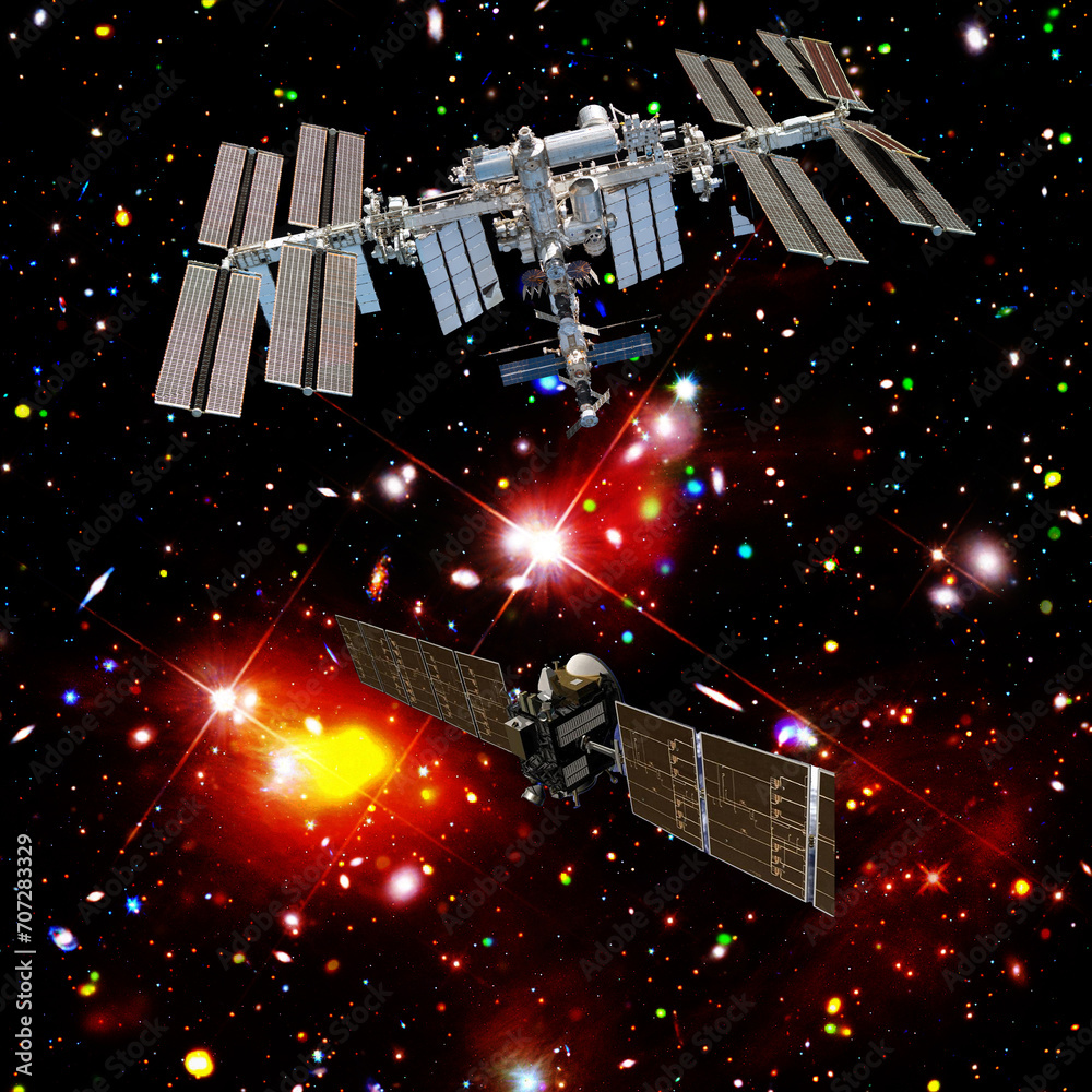 Wall mural spaceships and outer space. galaxy view. the elements of this image furnished by nasa.