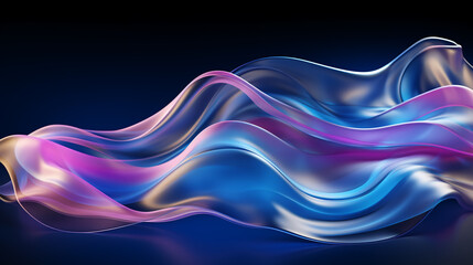 Fototapeta premium abstract colorful glowing wavy perspective with fractals and curves background 16:9 widescreen wallpapers