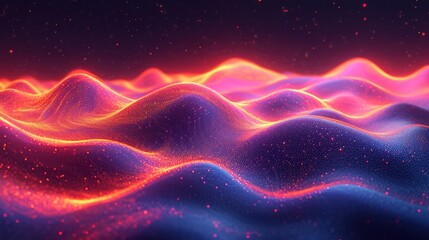 Obraz premium minimal abstract wave futuristic color palette, Futuristic Hues in Minimal Abstract Wave Design, Contemporary Colors in Abstract Futuristic Waves, Contemporary Hues in Minimal Abstract Waves,