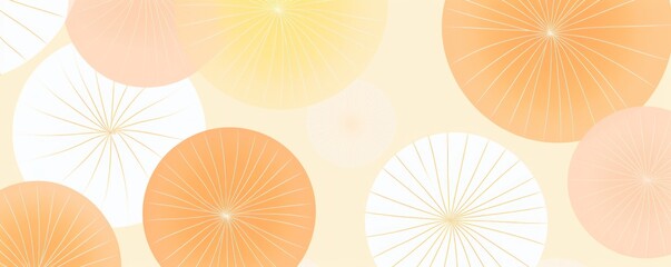 Tangerine repeated soft pastel color vector art circle pattern 