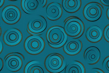 Fototapeta na wymiar Turquoise repeated circle pattern 