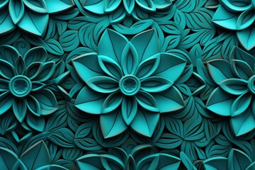 Turquoise repeated pattern 