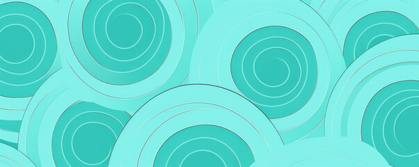 Fototapeta na wymiar Turquoise repeated soft pastel color vector art geometric pattern 