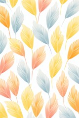 Wheat repeated soft pastel color vector art circle pattern 