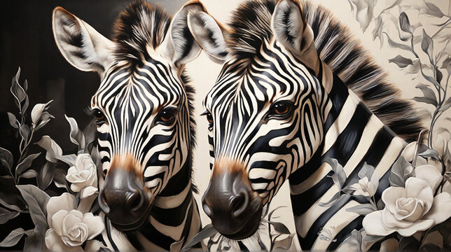 Hyperrealistic Charm of a Cute Black and White Zebra AI Generative