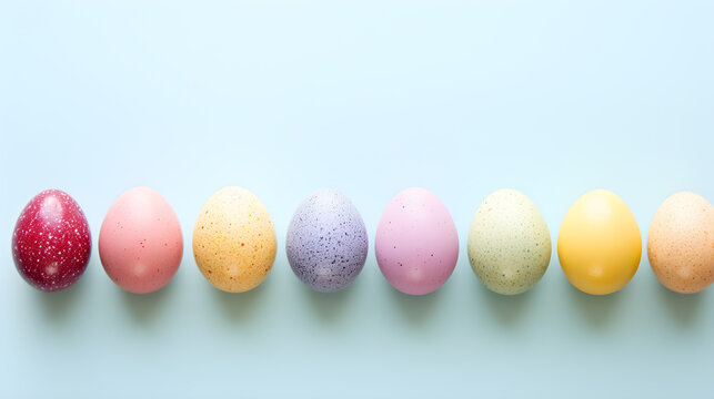 background to celebrate the easter season decorated eggs there is room for text neutral backgrounds and very white pastel shades
