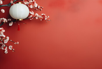 background to celebrate the new year goat red colors space for texts - obrazy, fototapety, plakaty