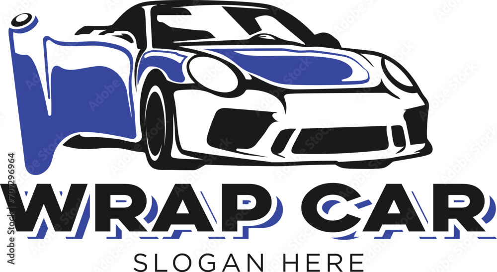 Wall mural modern wrap car logo template