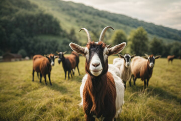 goats in the meadow