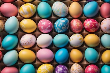 Fototapeta na wymiar Easter Elegance: Enchanting and Adorned Eggs in Whimsical Splendor