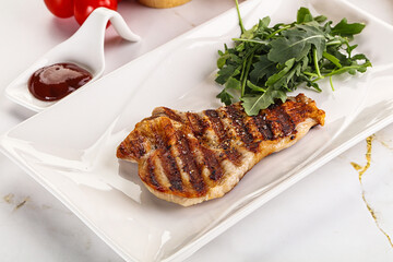 Delicous grilled pork meat steak
