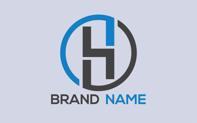 Circle H letter logo, Simple letter logo, Professional letter logo, Creative letter logo, Modern letter logo, Vector file & template