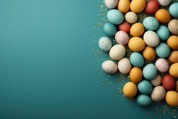 small colored eggs for Easter