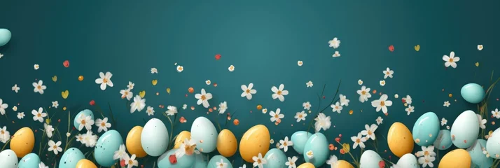 Foto op Plexiglas Easter composition with eggs. Festive decoration. © Ivy