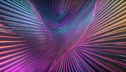 3d render abstract geometric neon background colorful glowing wavy line minimalist wallpaper