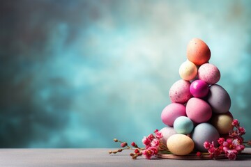 Easter decoration. Easter colorful eggs