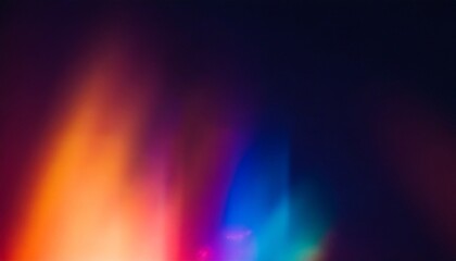 blur colorful warm rainbow crystal light leaks on black background defocused abstract retro film analog effect for using over photos as overlay or screen filter - Powered by Adobe