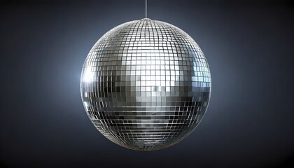 big silver disco ball