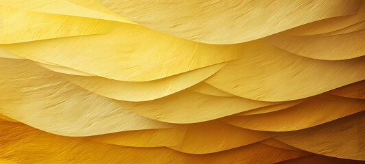 Abstract background of crumpled paper with gold edges. Paper texture.