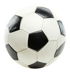 Black and isolate Soccer Ball on isolate Background, Classic Sporting Equipment for Soccer Enthusiasts