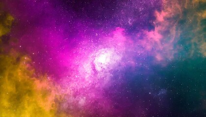 colorful space galaxy cloud nebula stary night cosmos universe science astronomy supernova background wallpaper - obrazy, fototapety, plakaty