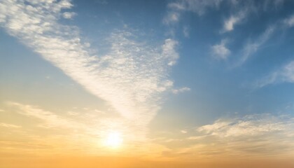 Naklejka na ściany i meble panorama sunset sky for background or sunrise sky and cloud at morning